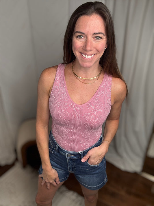 Rose Pink Floral Tank