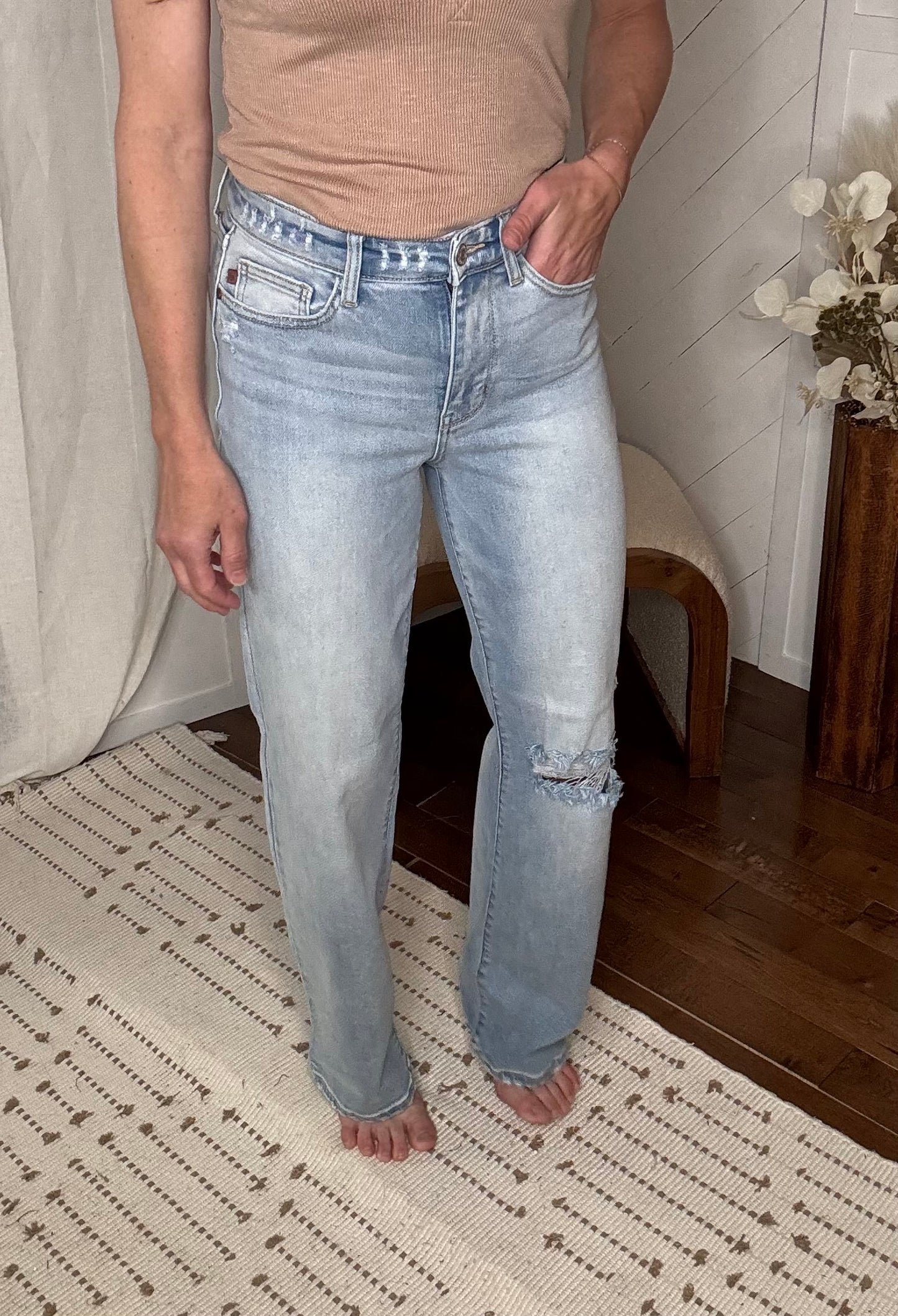 Judy Blue600: High Waist 90's Straight Leg