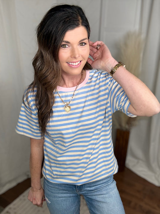 Coastal Breeze Striped Tee