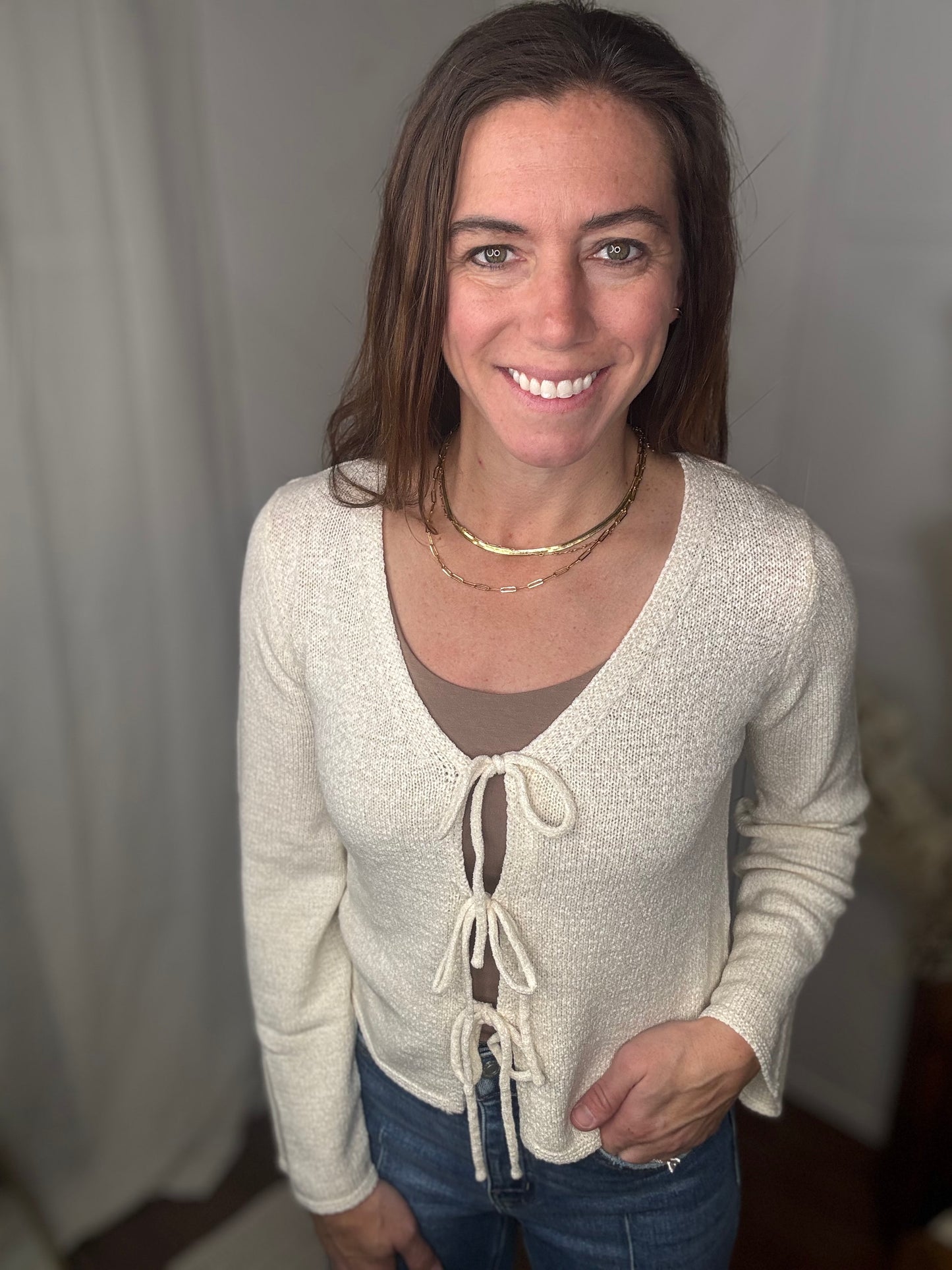 Sandy Breeze Tie Cardigan