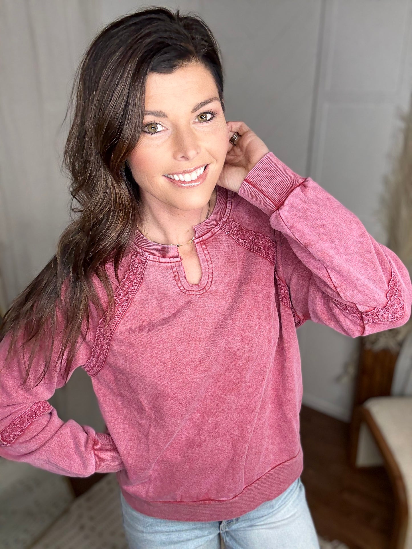 Dahlia Bloom Lace Sweater