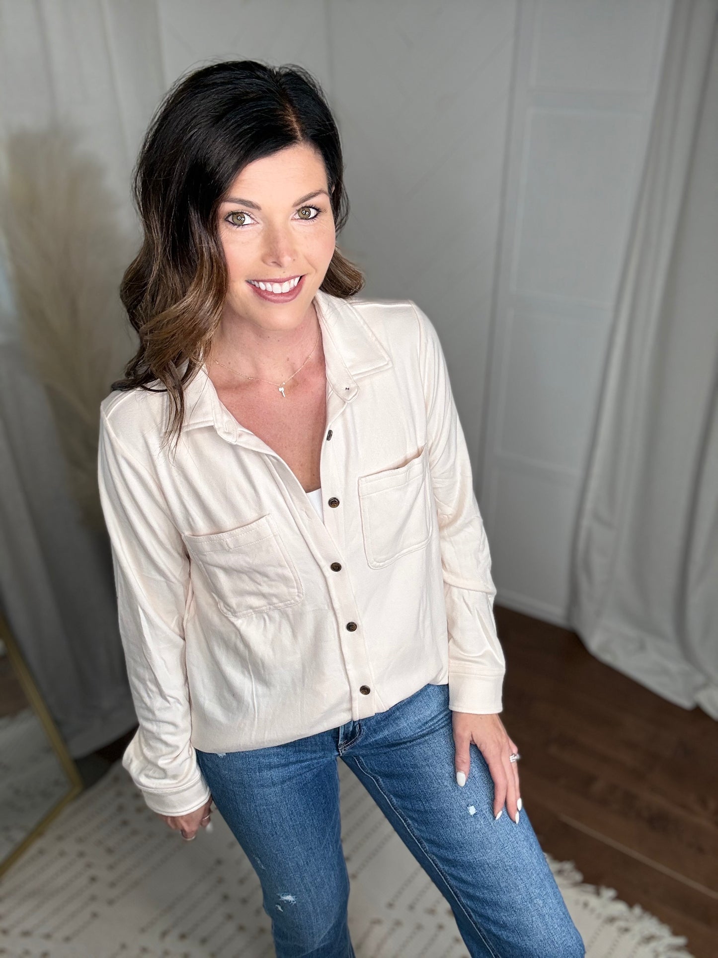 Ivory Super Soft Button Up