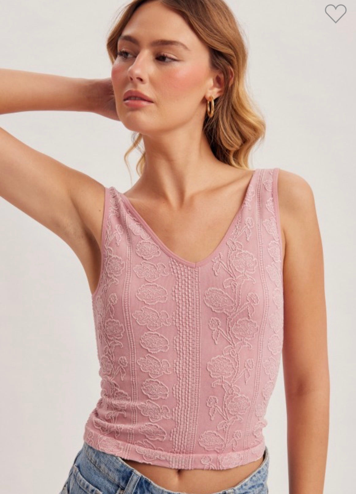 Rose Pink Floral Tank