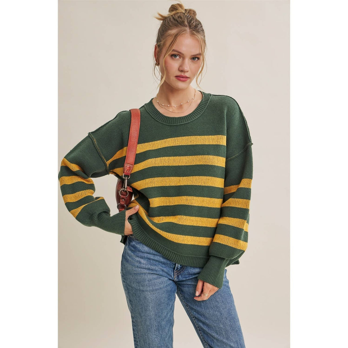 Green Bay Heritage Striped Sweater