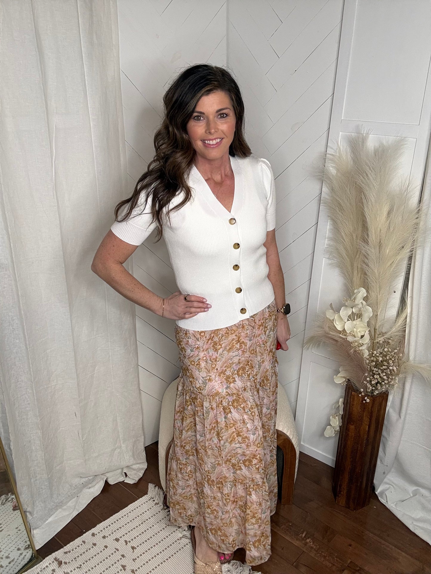 Classic Charm Ivory Cardigan