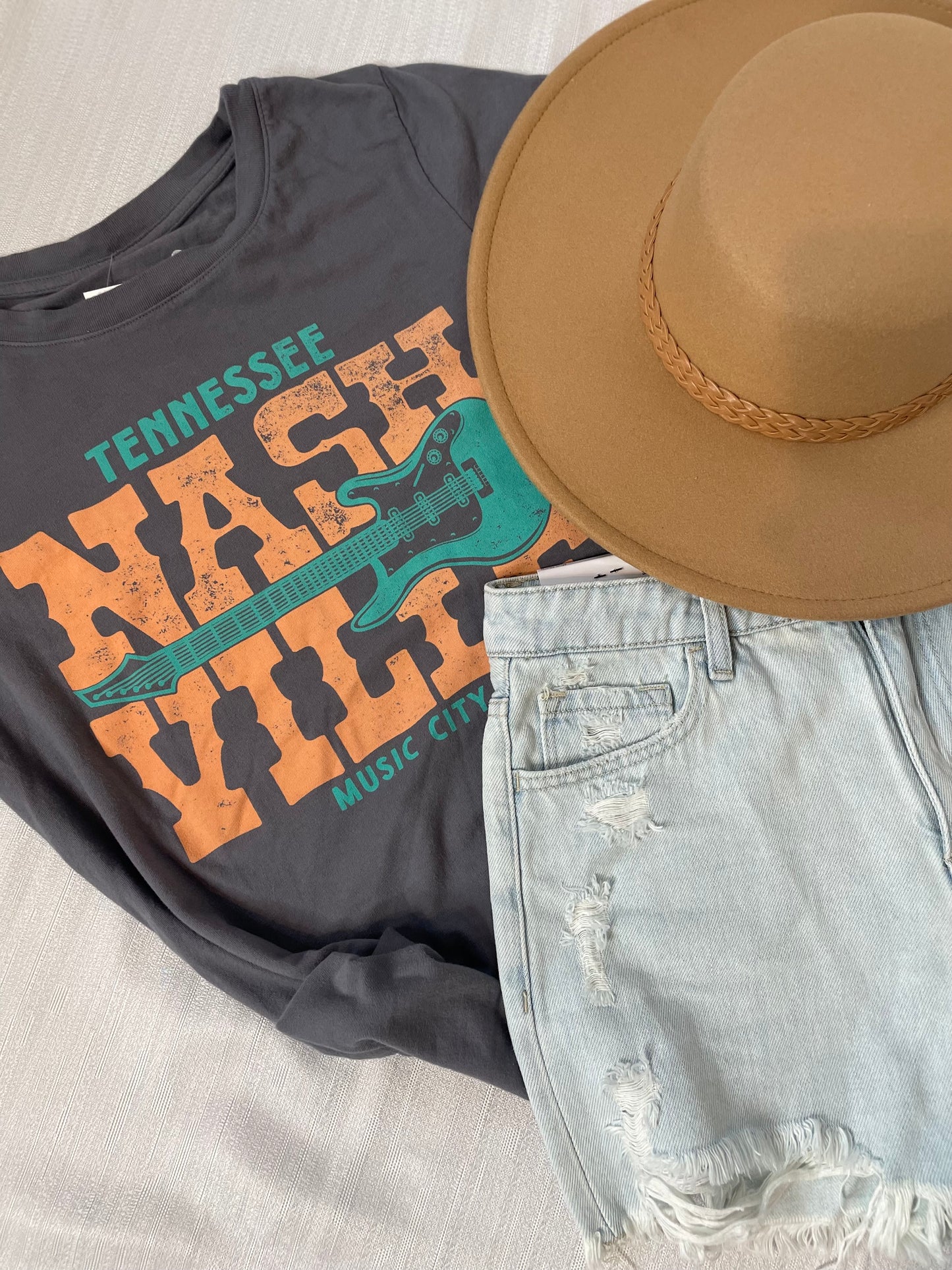 Charcoal Nashville Guitar Tee