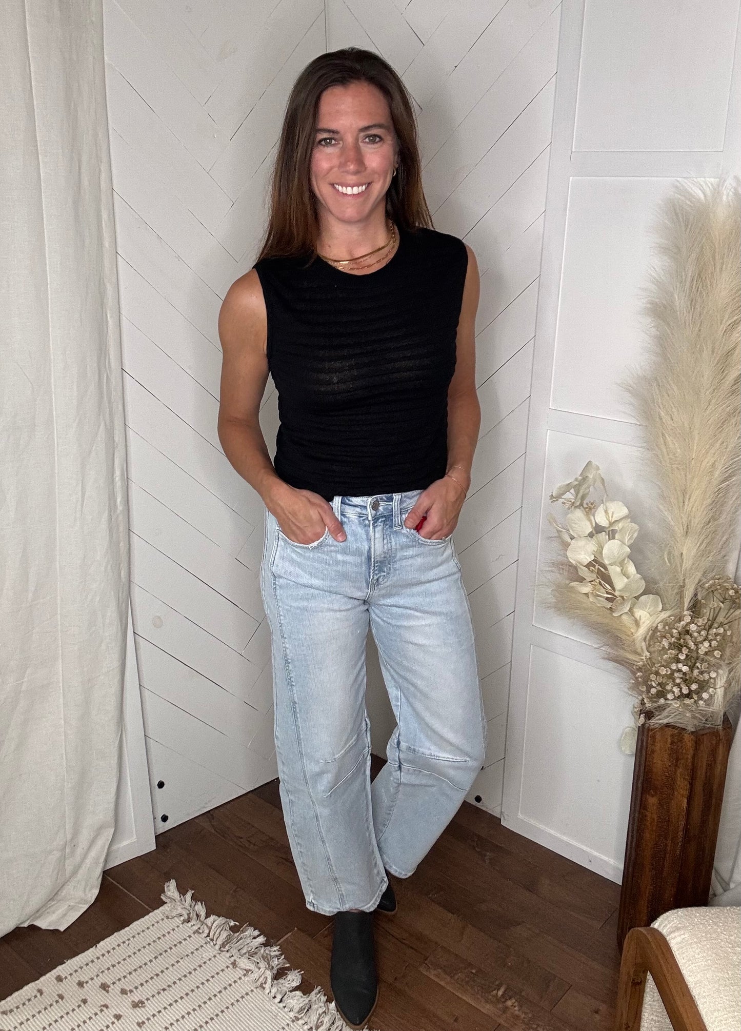 Flying Monkey68: High Rise Light Washed Barrel Jeans