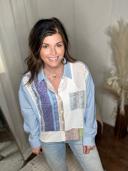 Lace Haven Oversized Shirt