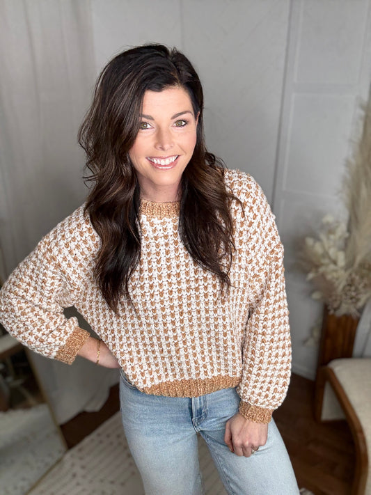 Chic Contrast Chenille Sweater