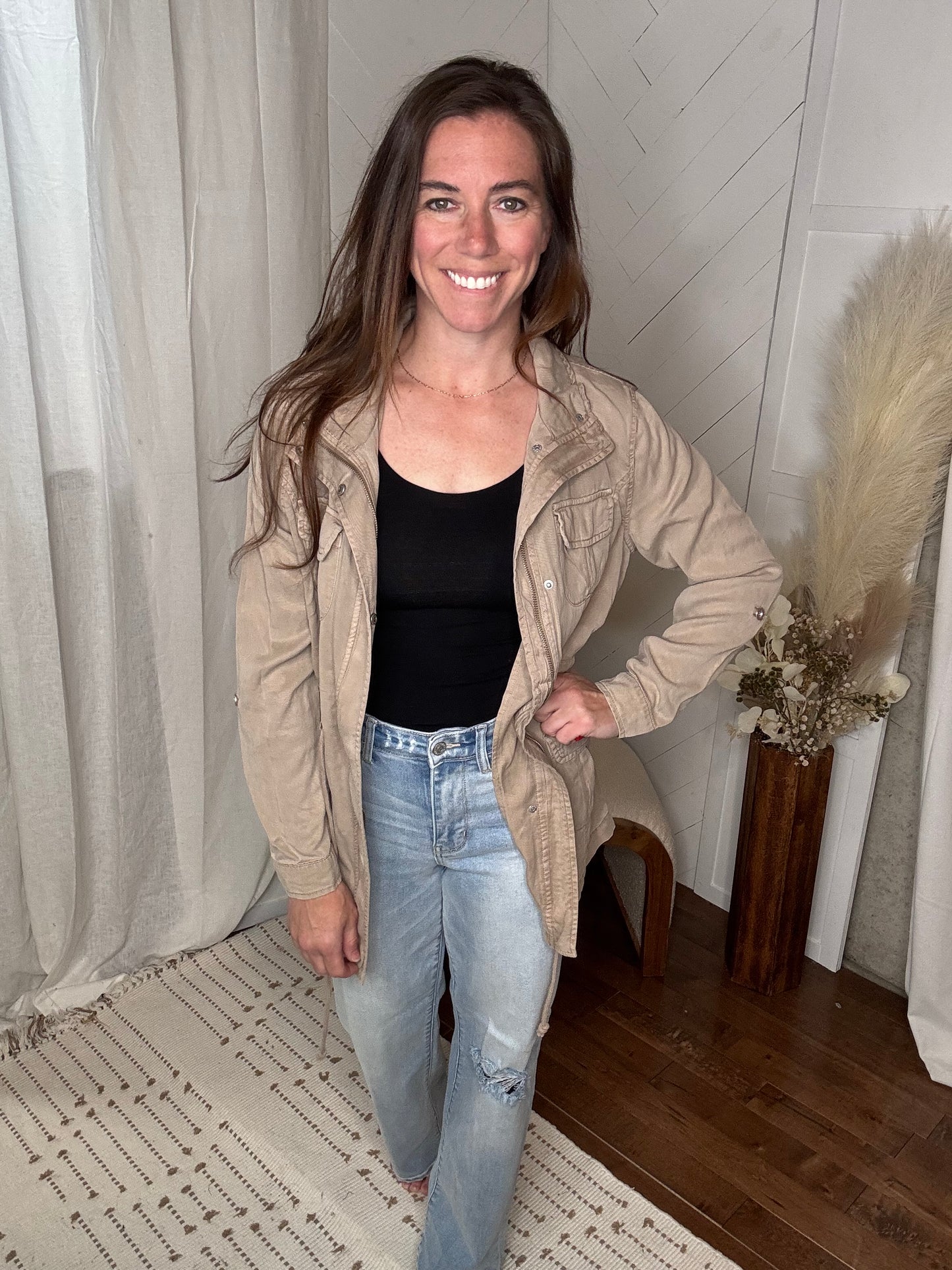 Risen Taupe Anorak Jacket