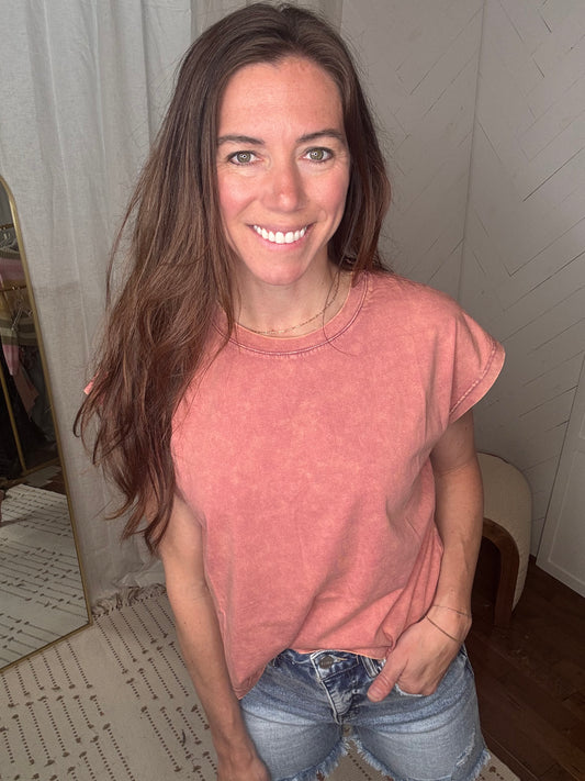 Rose Mineral Washed Tee