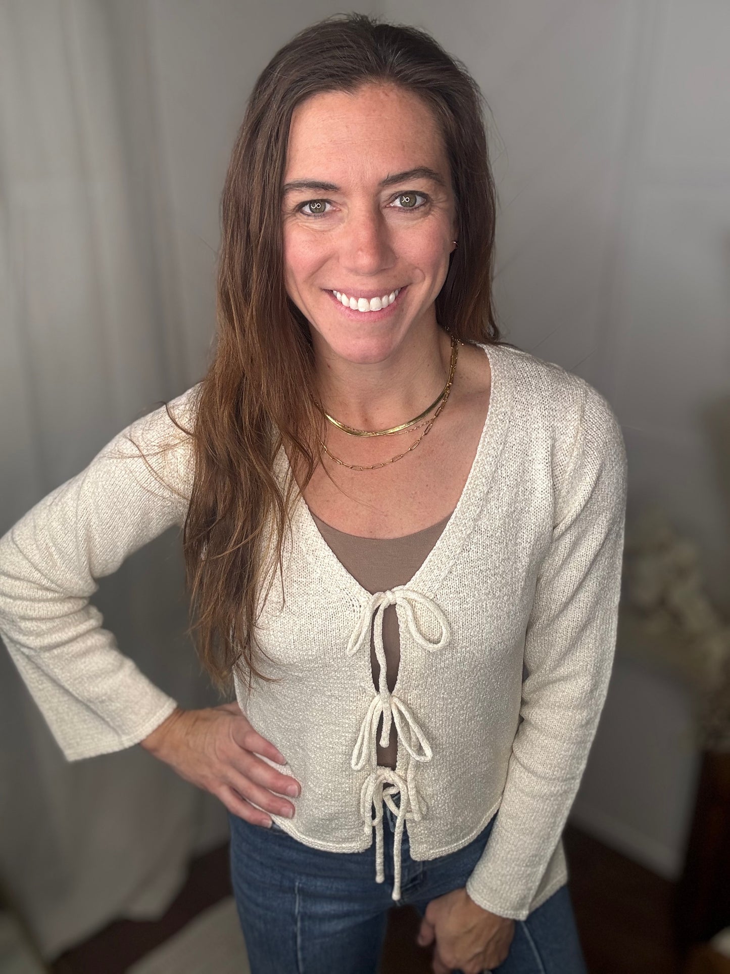 Sandy Breeze Tie Cardigan