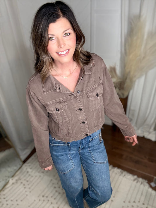 Brownie Fray Denim Jacket