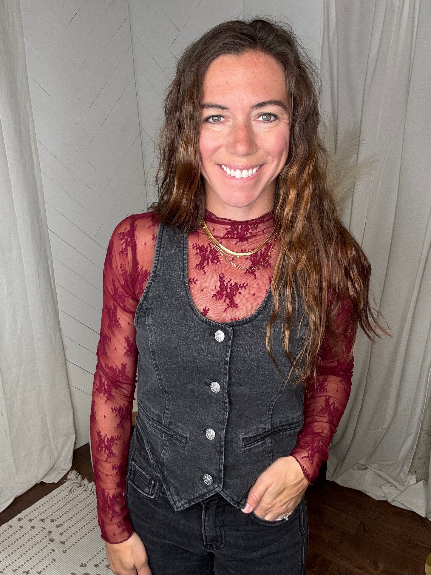 Midnight Edge Denim Vest