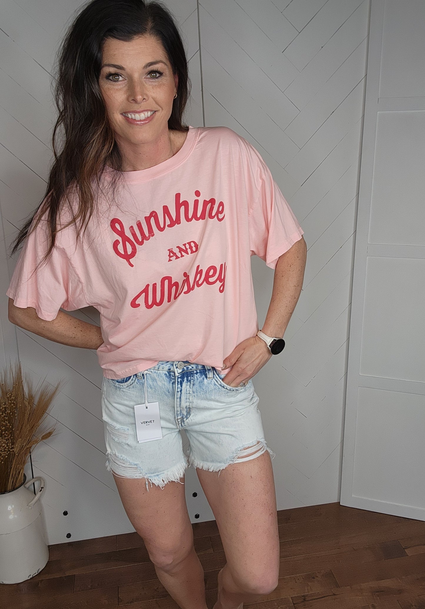 Sunshine + Whiskey Long Crop: Peach