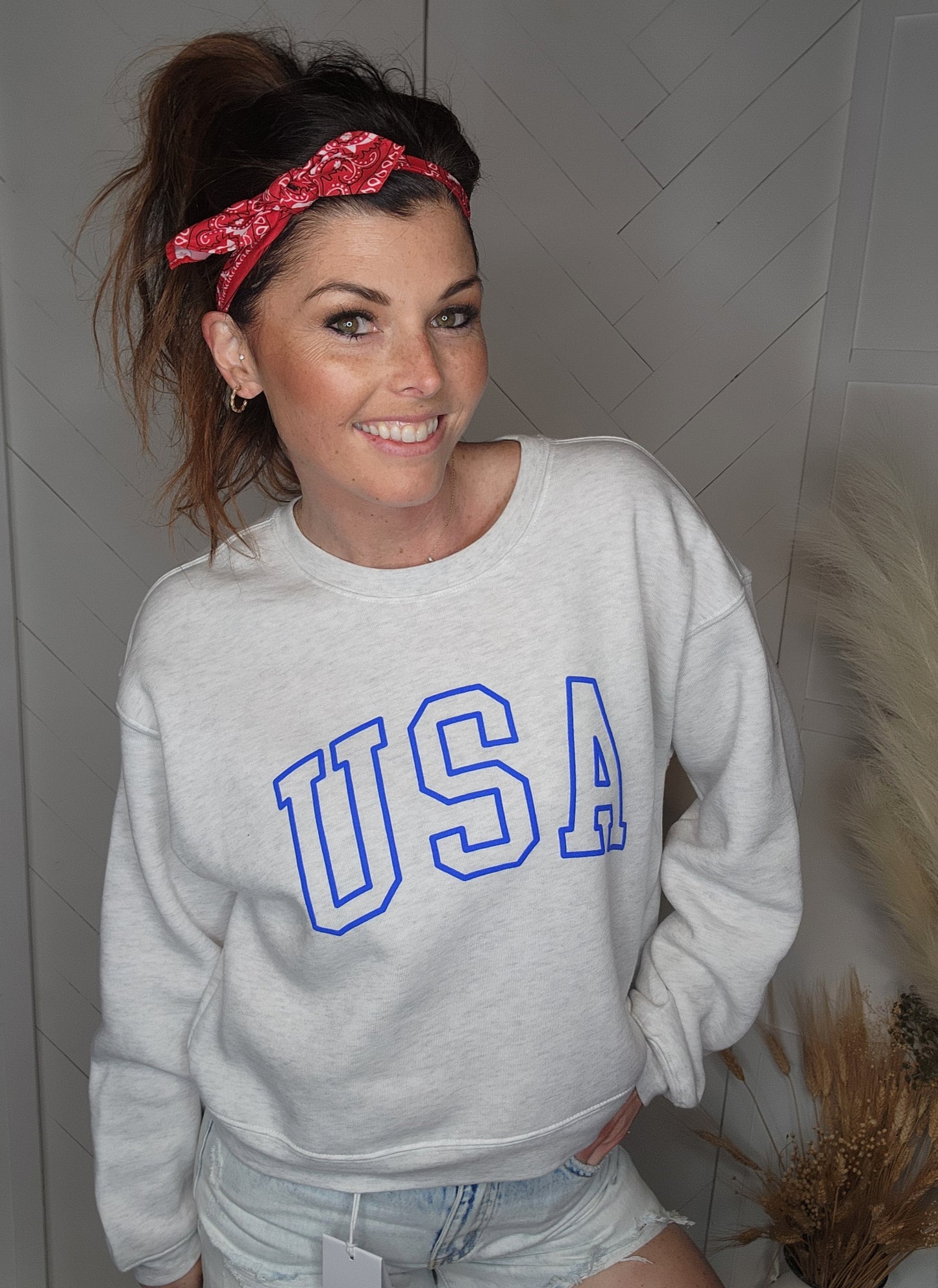 USA Sweatshirt: Blue