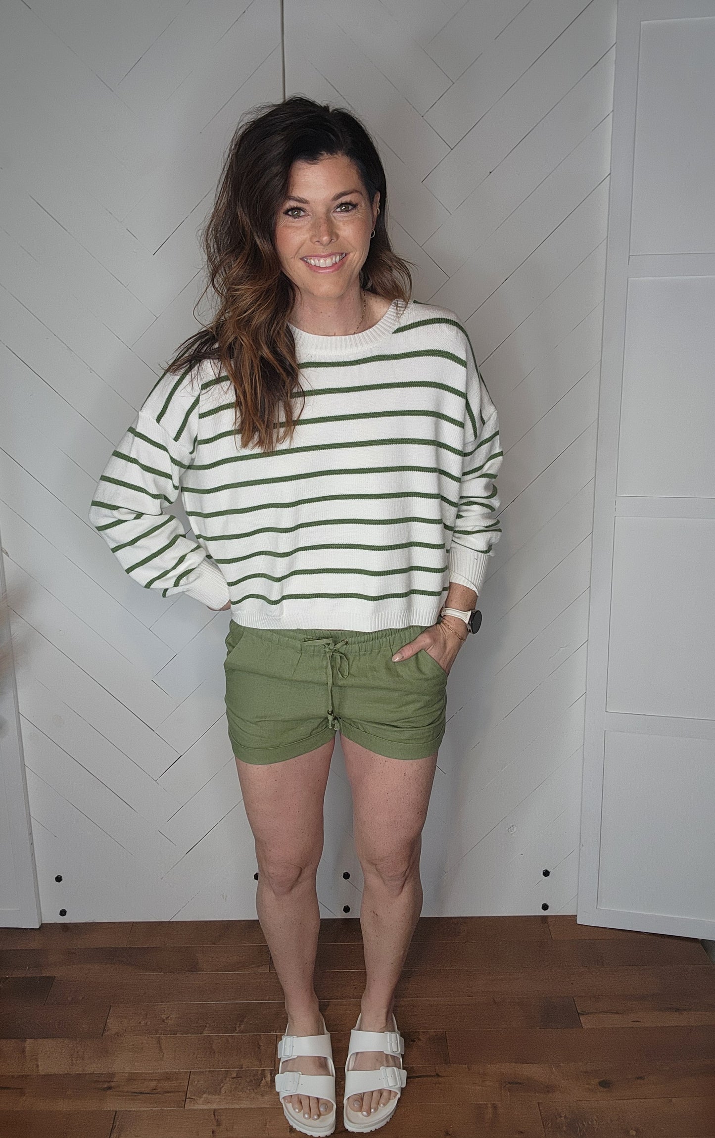 Super Striped in Olive