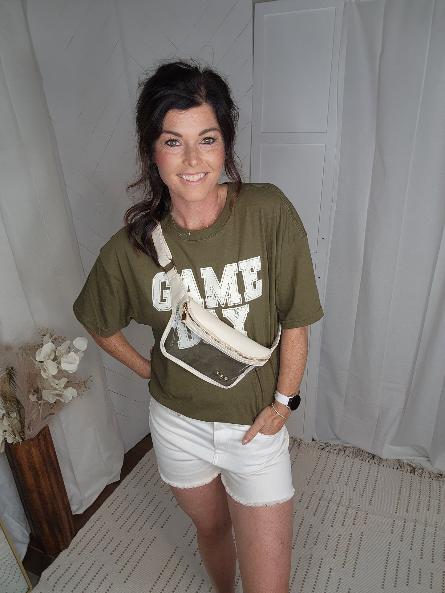 GAME DAY Tee: Green/White