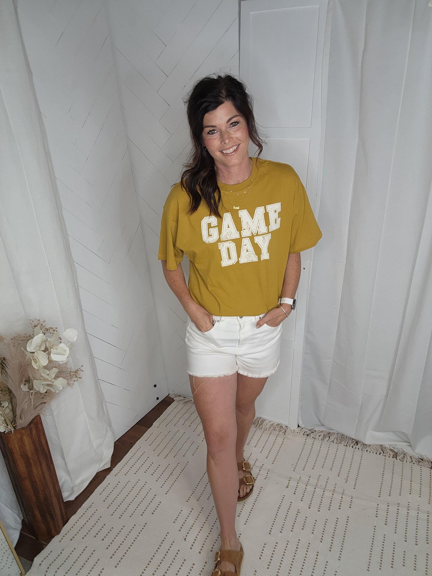 GAME DAY Tee: Gold/White