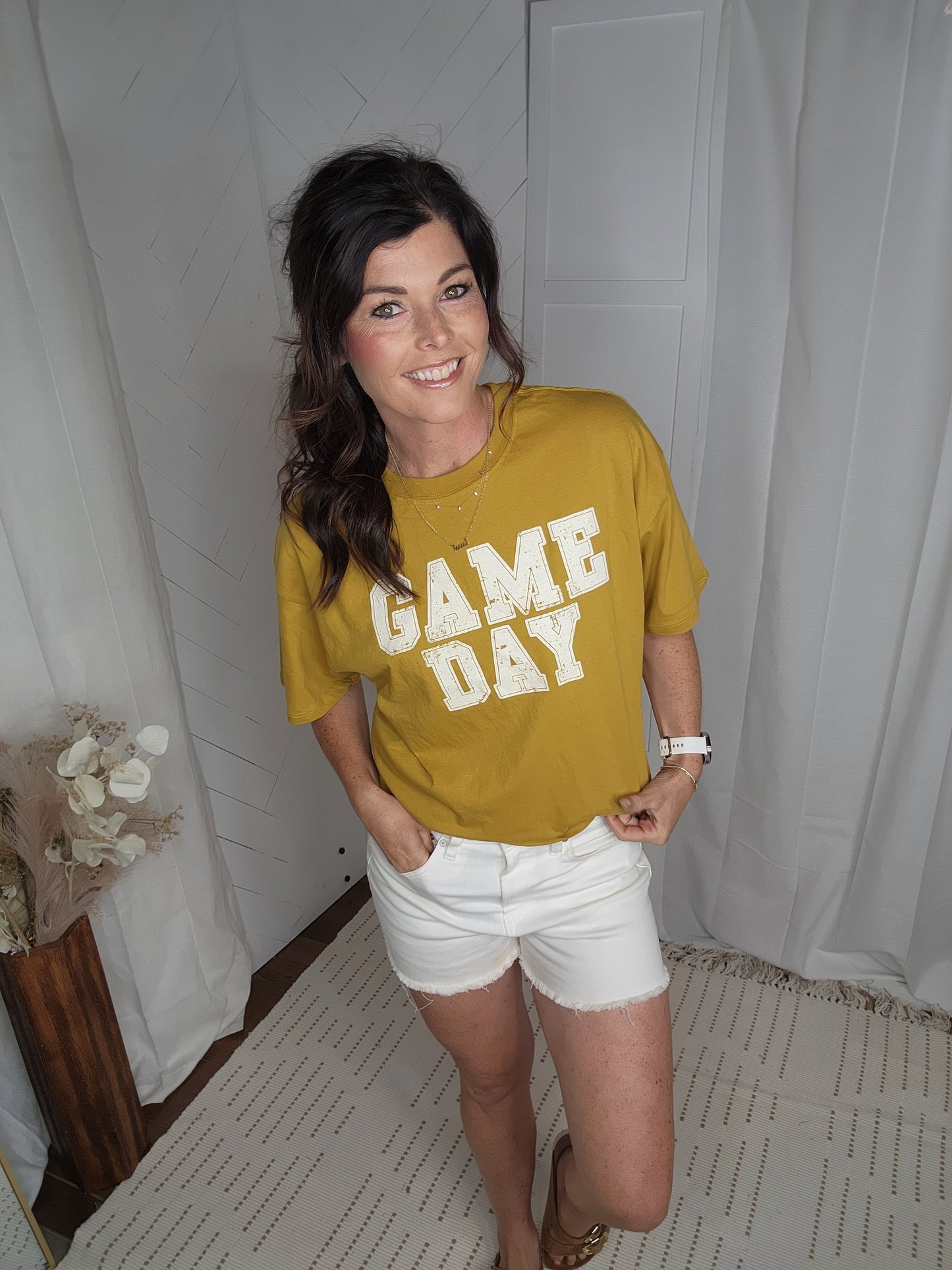 GAME DAY Tee: Gold/White