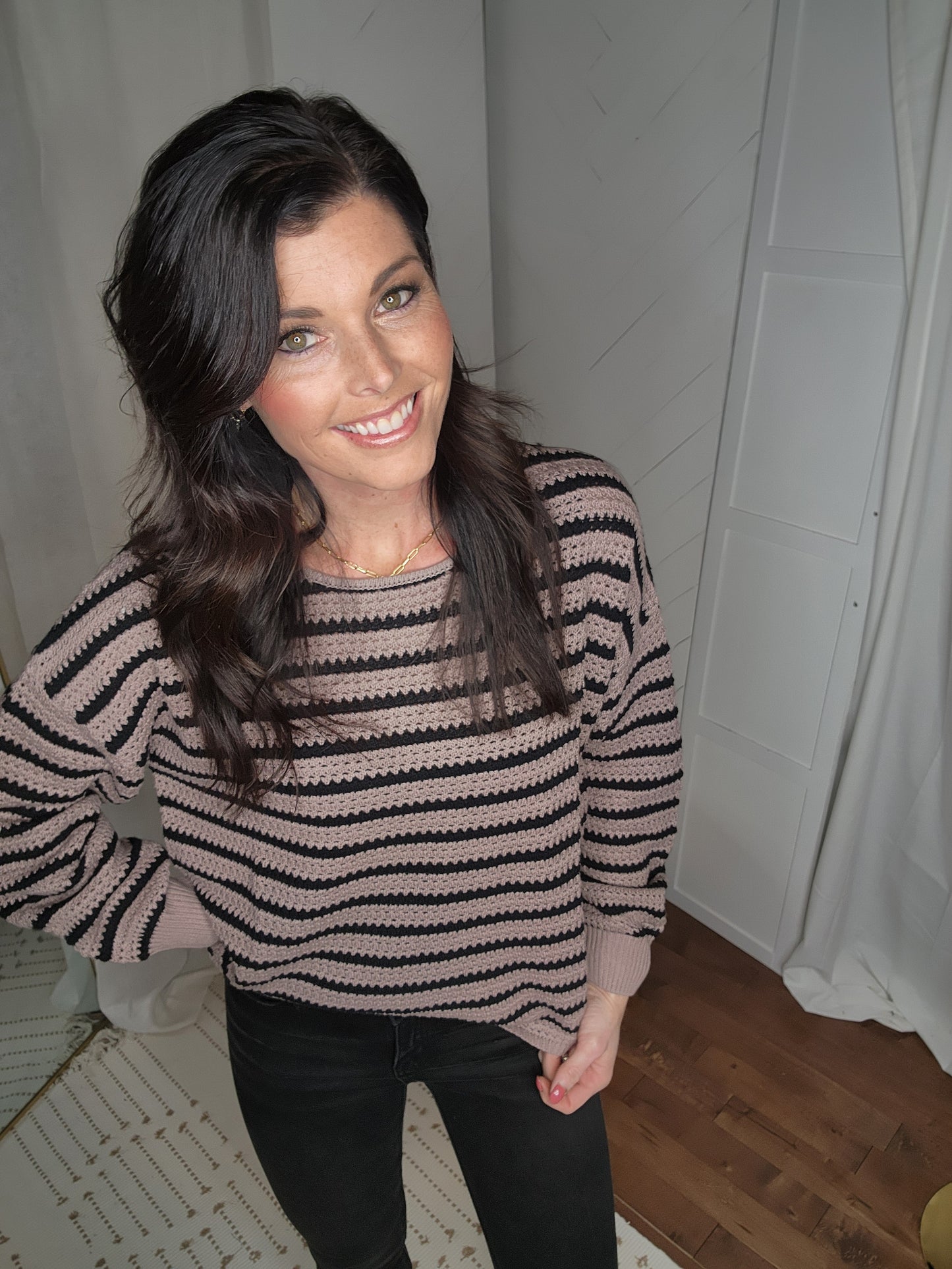 Mocha Blend Striped Sweater