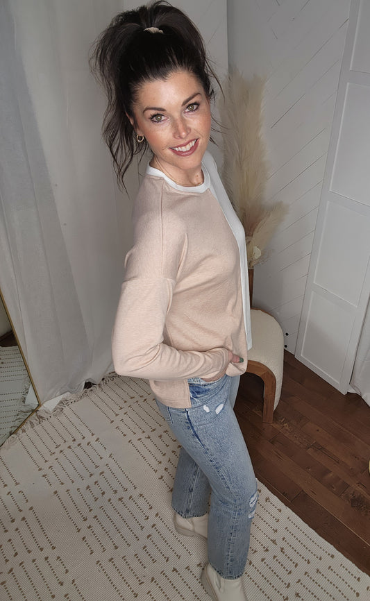 Dual Tone Colorblock Long Sleeve