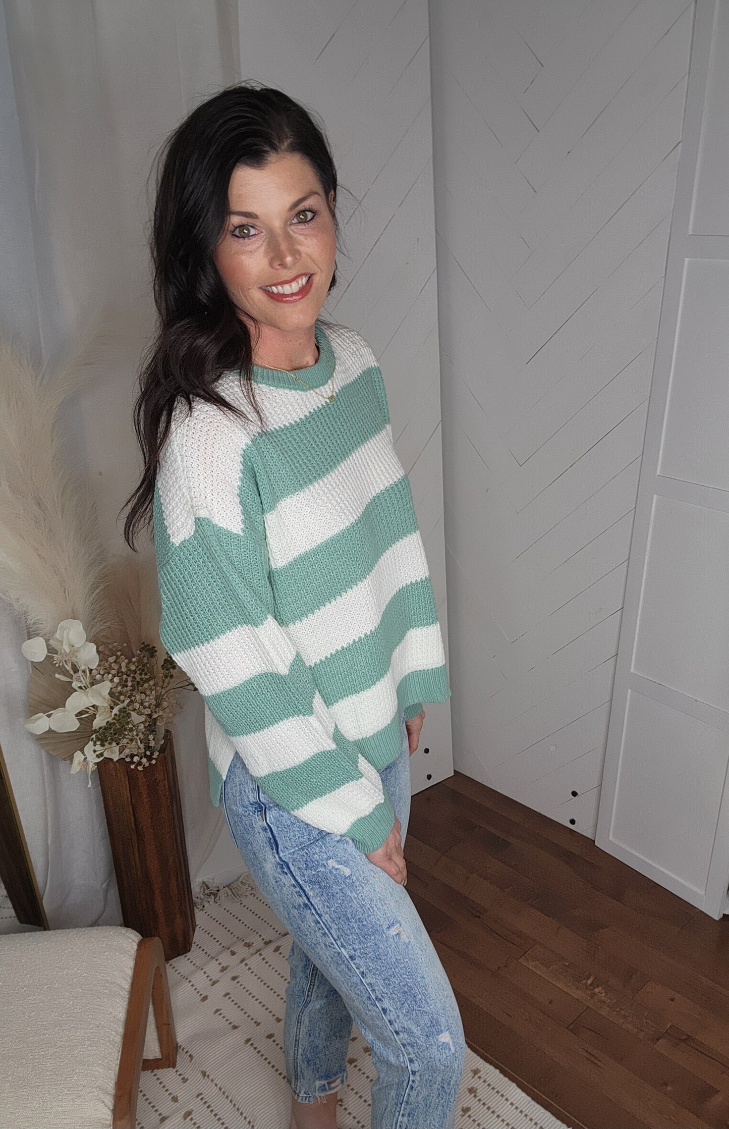 Chic Sage Knit Sweater