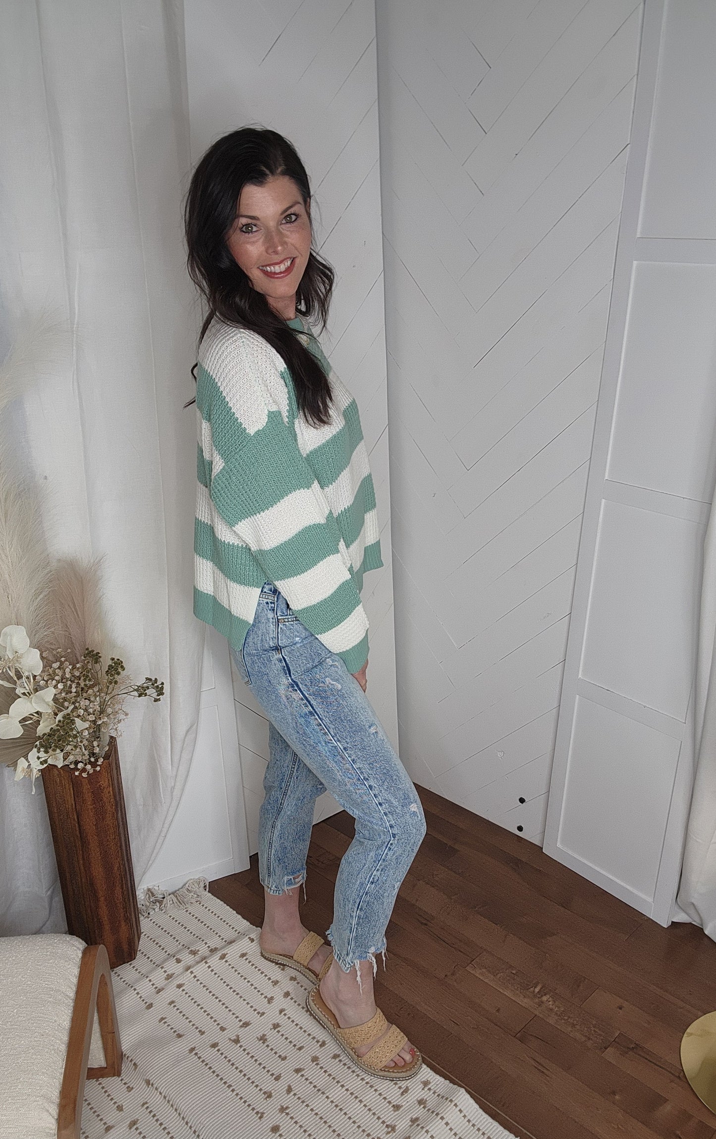 Chic Sage Knit Sweater