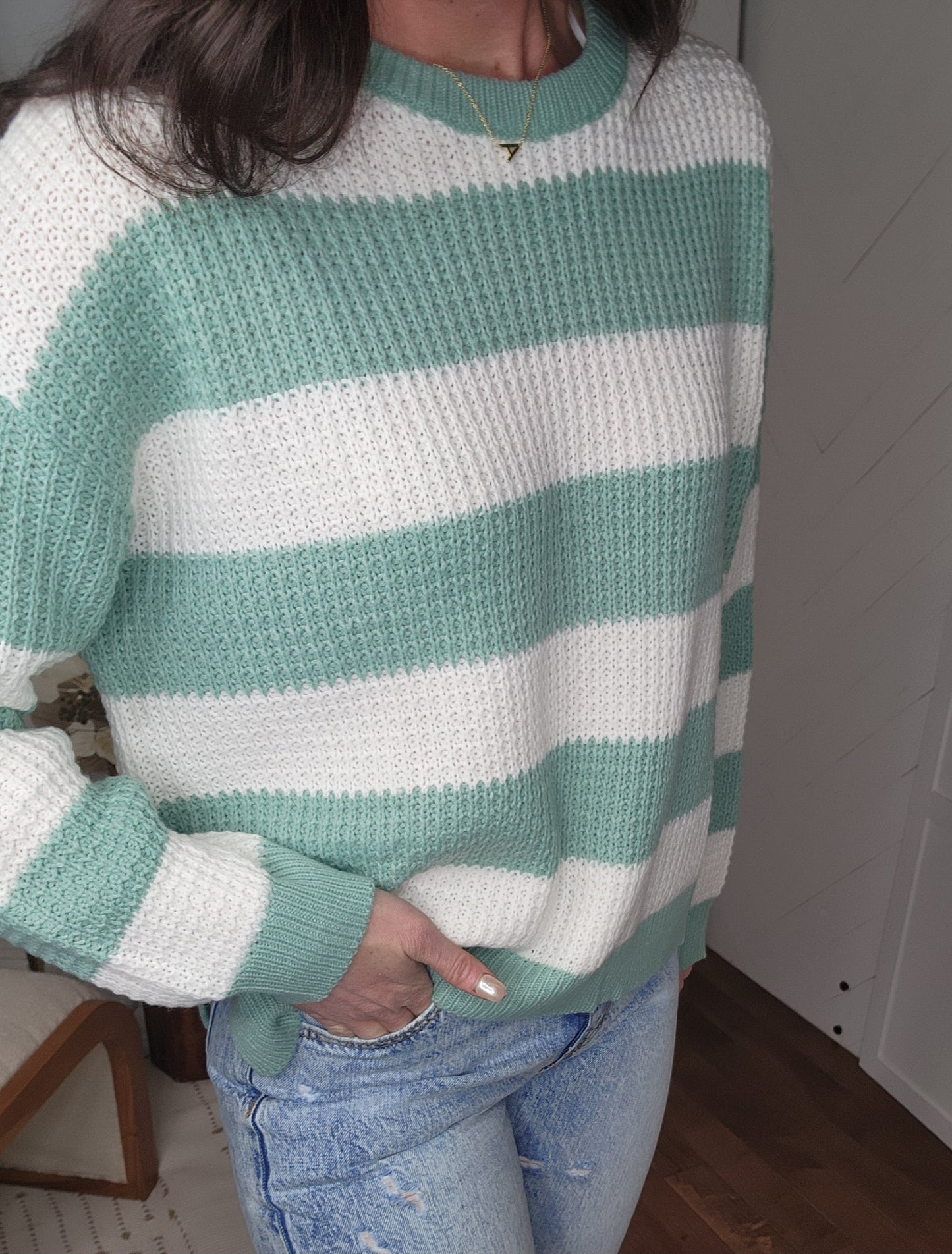 Chic Sage Knit Sweater