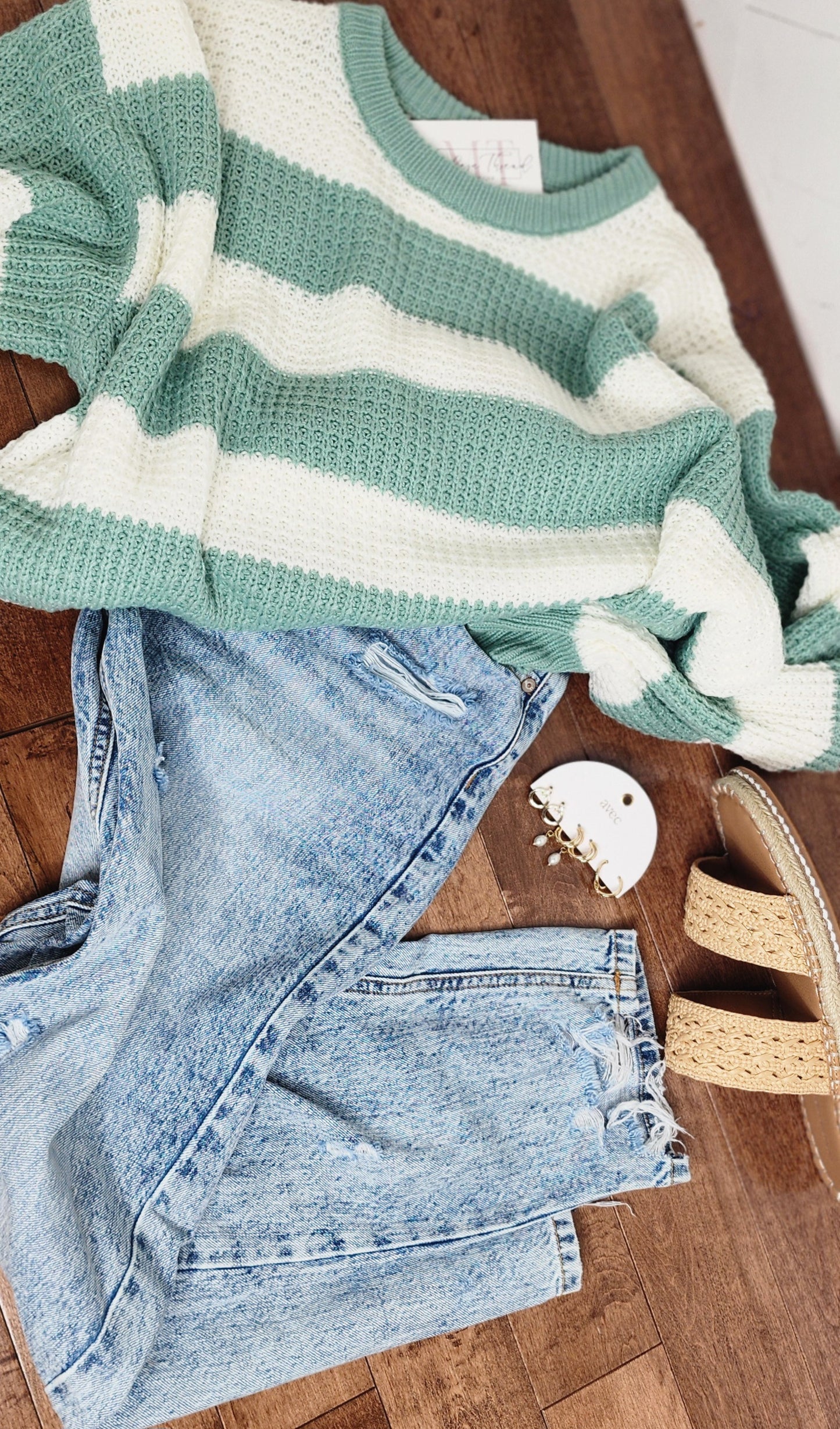 Chic Sage Knit Sweater