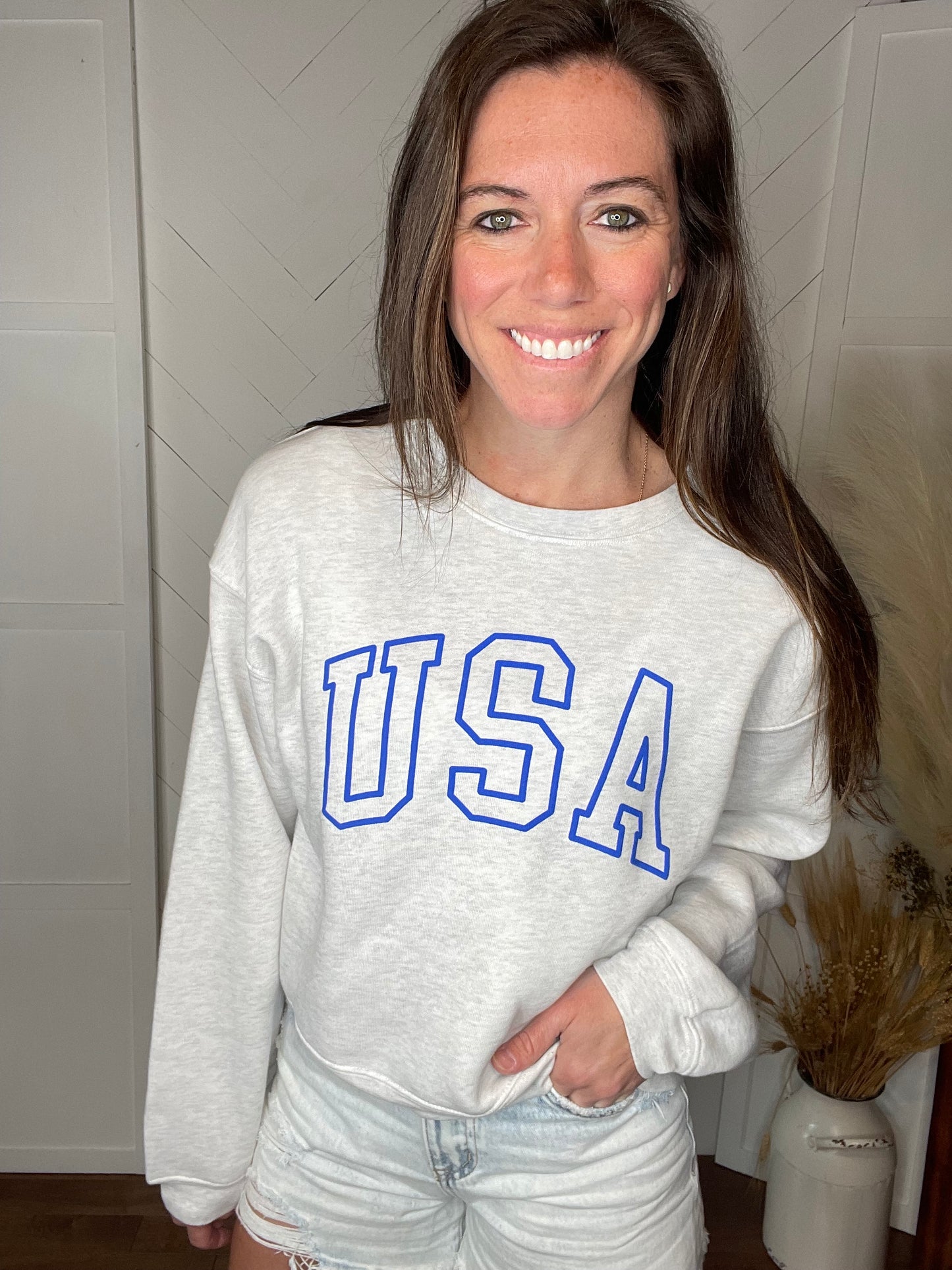 USA Sweatshirt: Blue