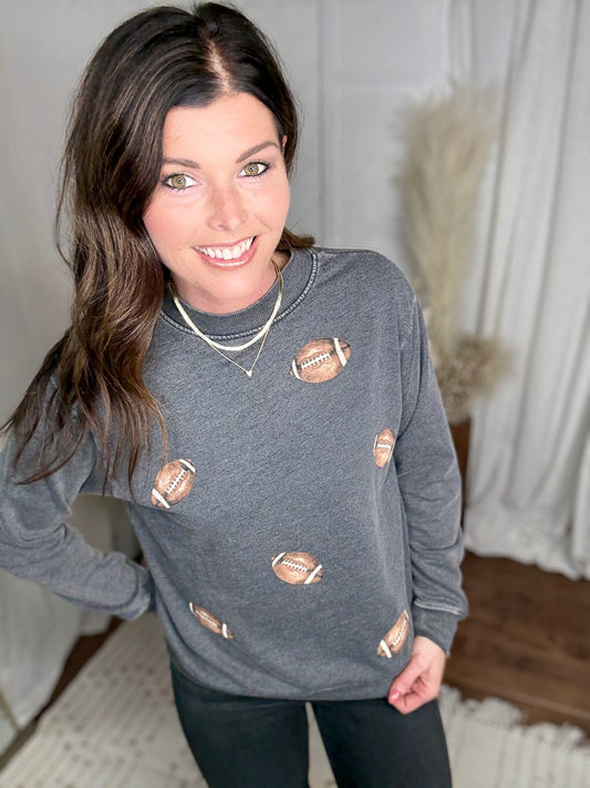 Black Sideline Mineral Washed Sweatshirt