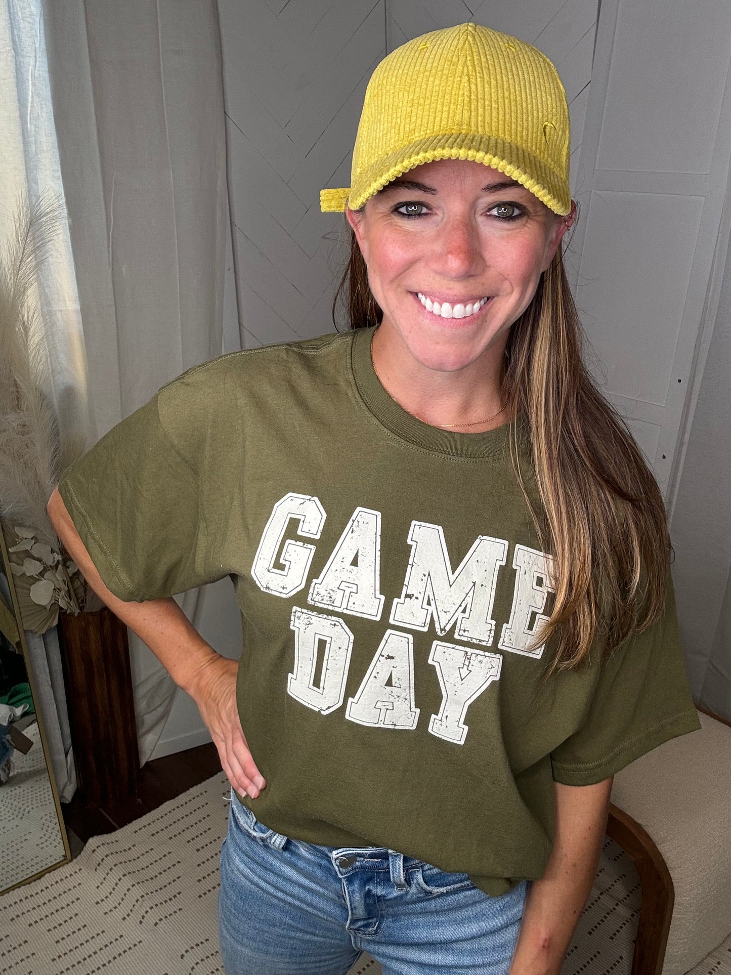 GAME DAY Tee: Green/White