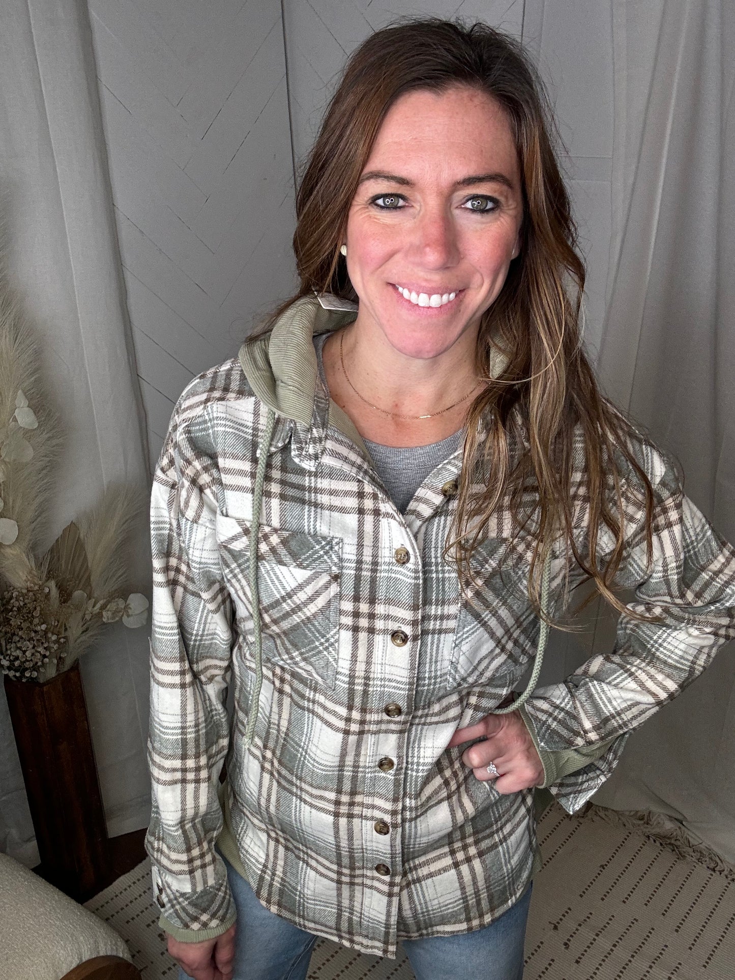 Sagebrush Hooded Flannel