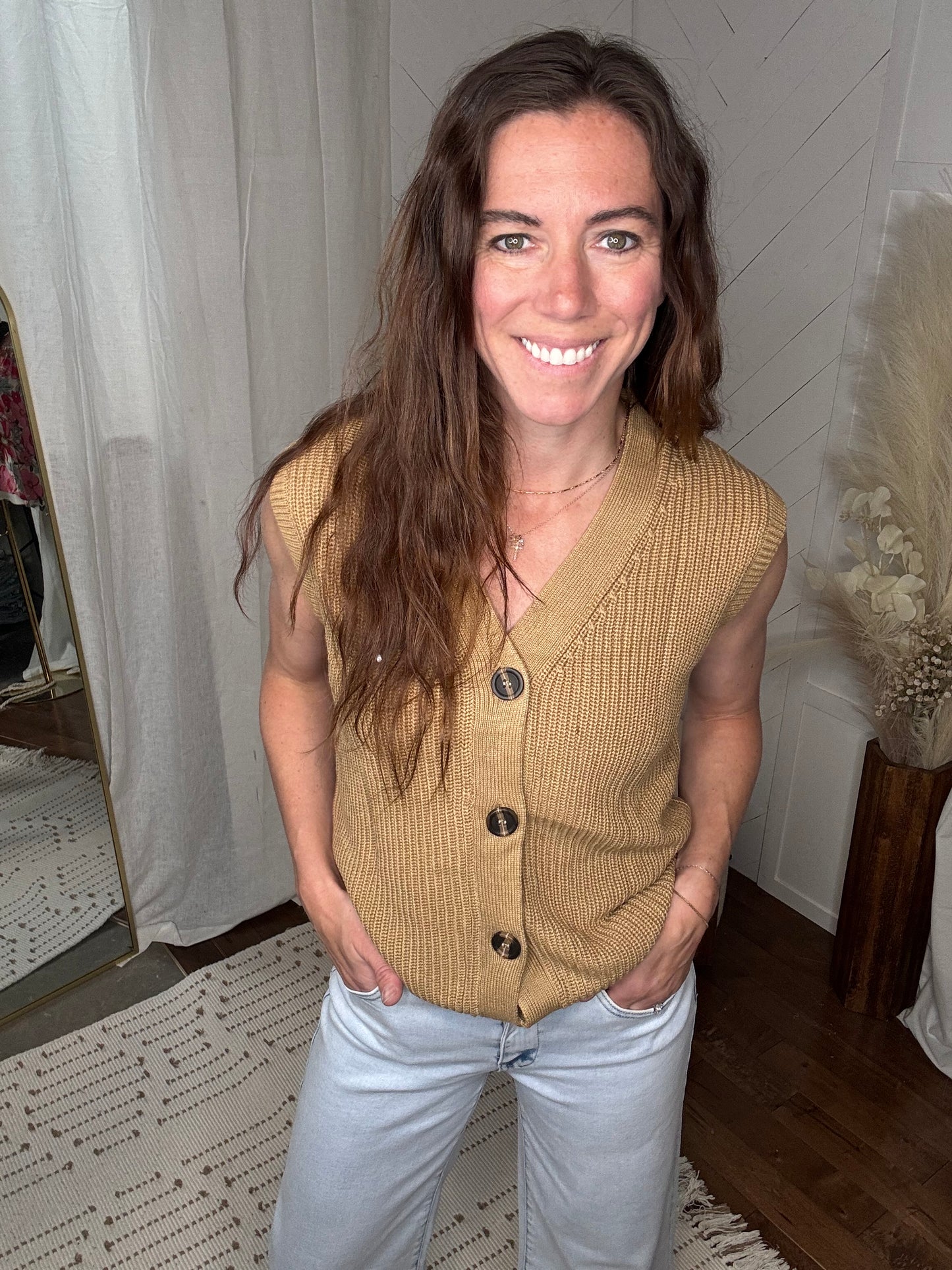 Chocolate V-Neck Sweater Vest