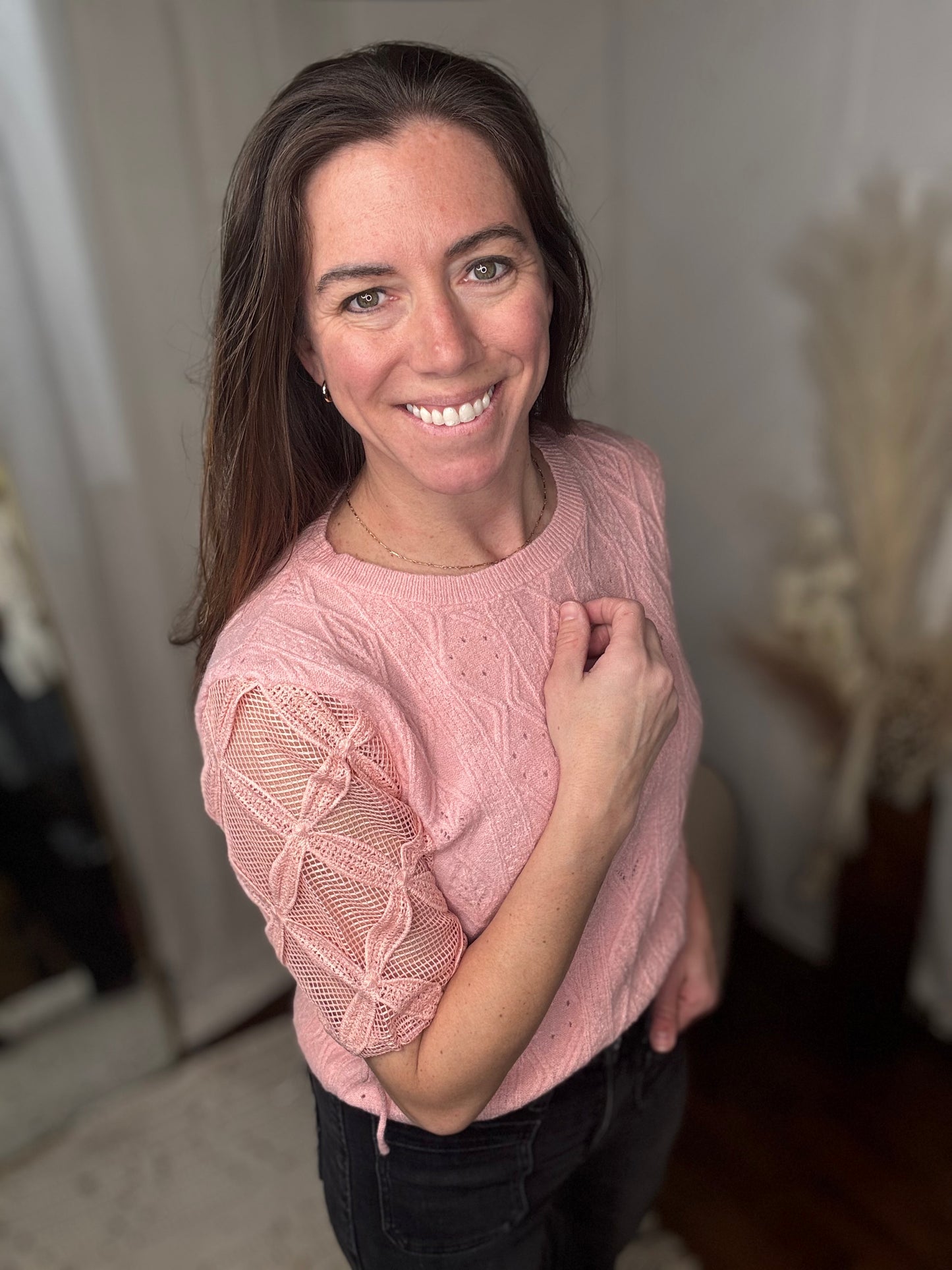 Blush Petal Lace Tee