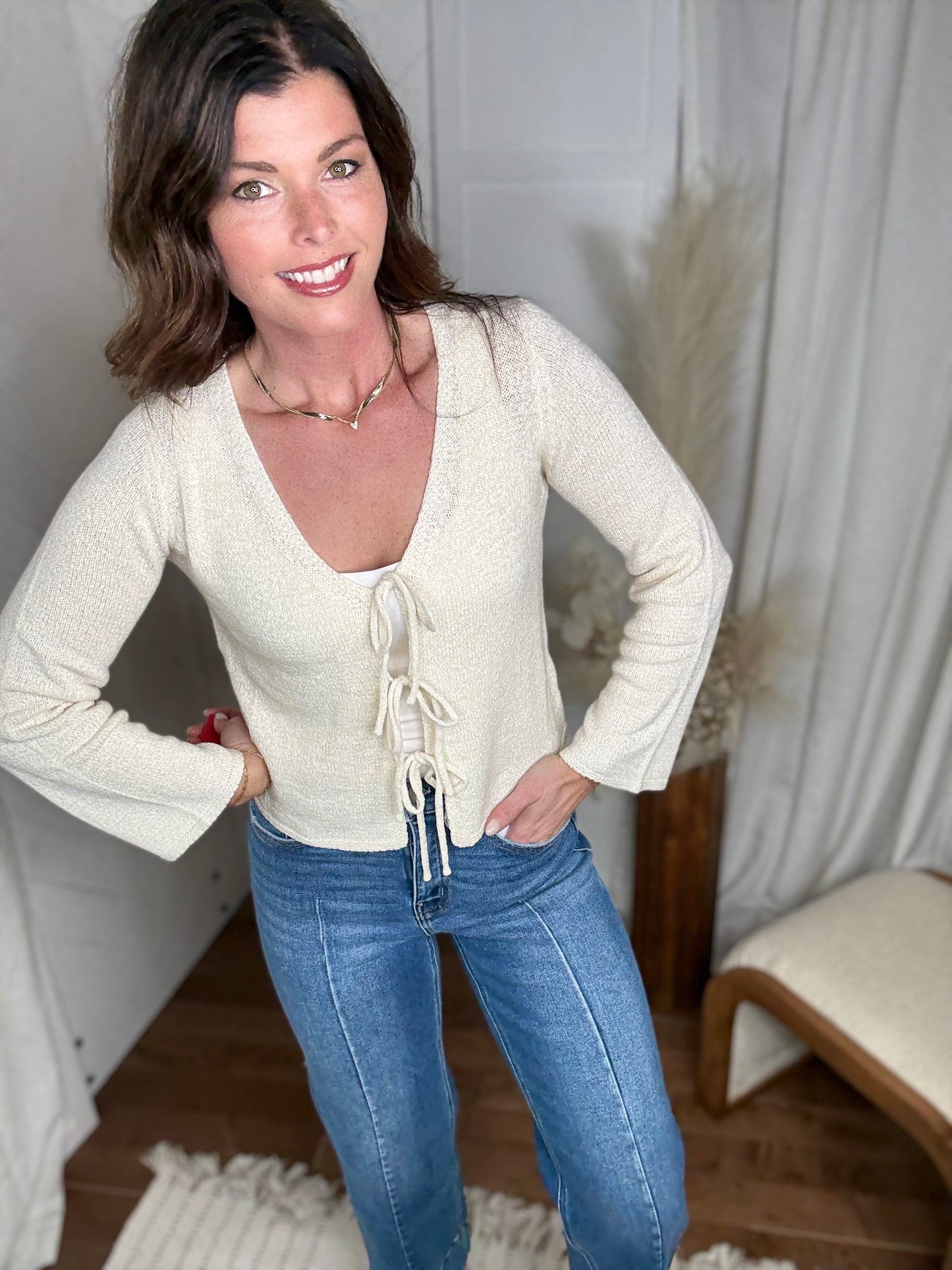 Sandy Breeze Tie Cardigan