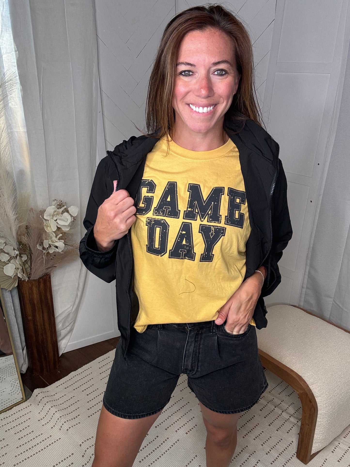 GAME DAY Tee: Yellow/Black