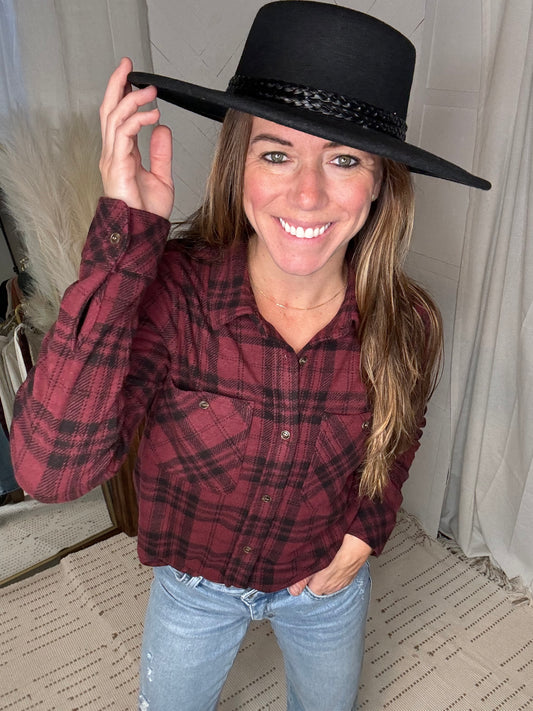 The Lexi Button Down: Red Plaid