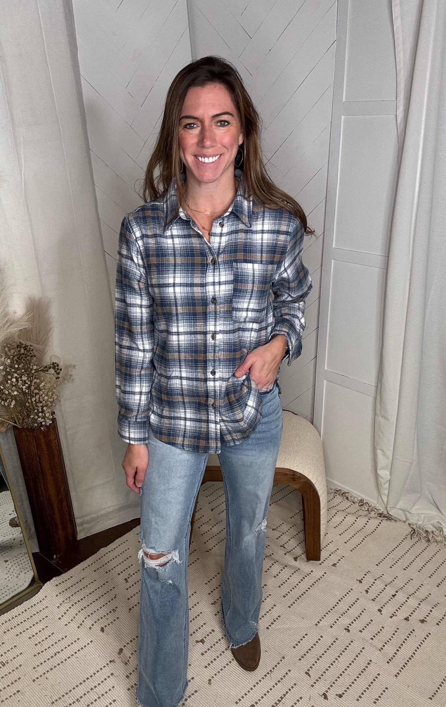 Moody Blues Flannel Button Down