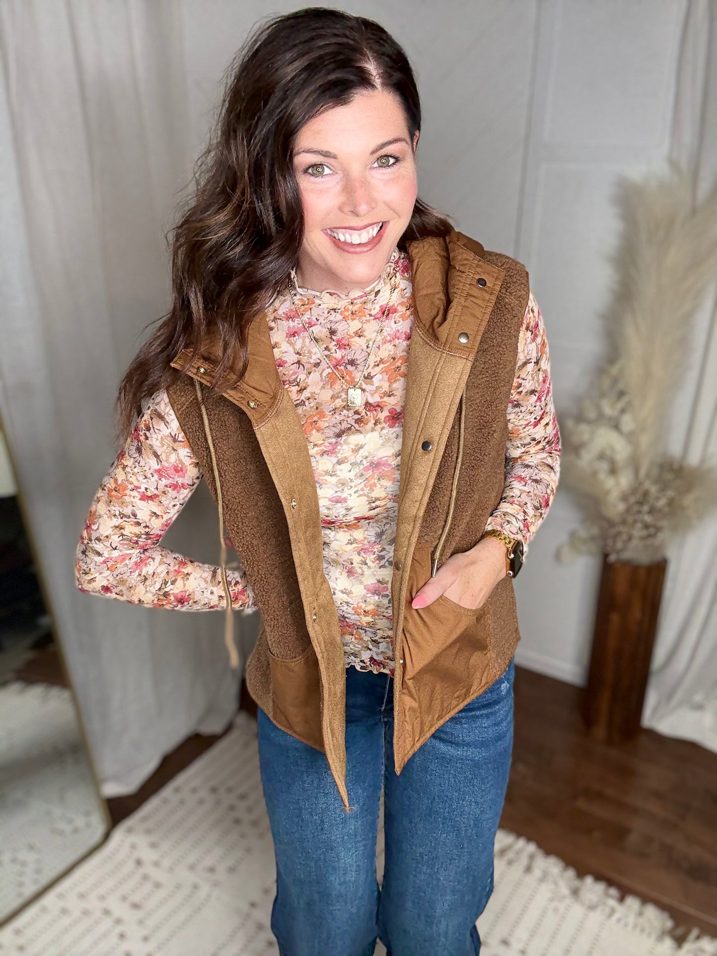 Fall Floral Breeze Lace Top
