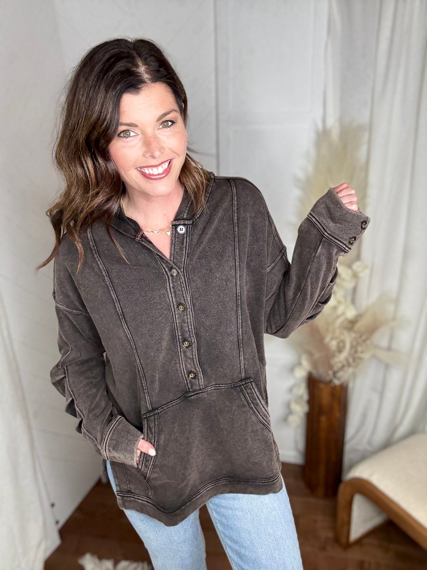 Mineral Drift Hooded Tunic