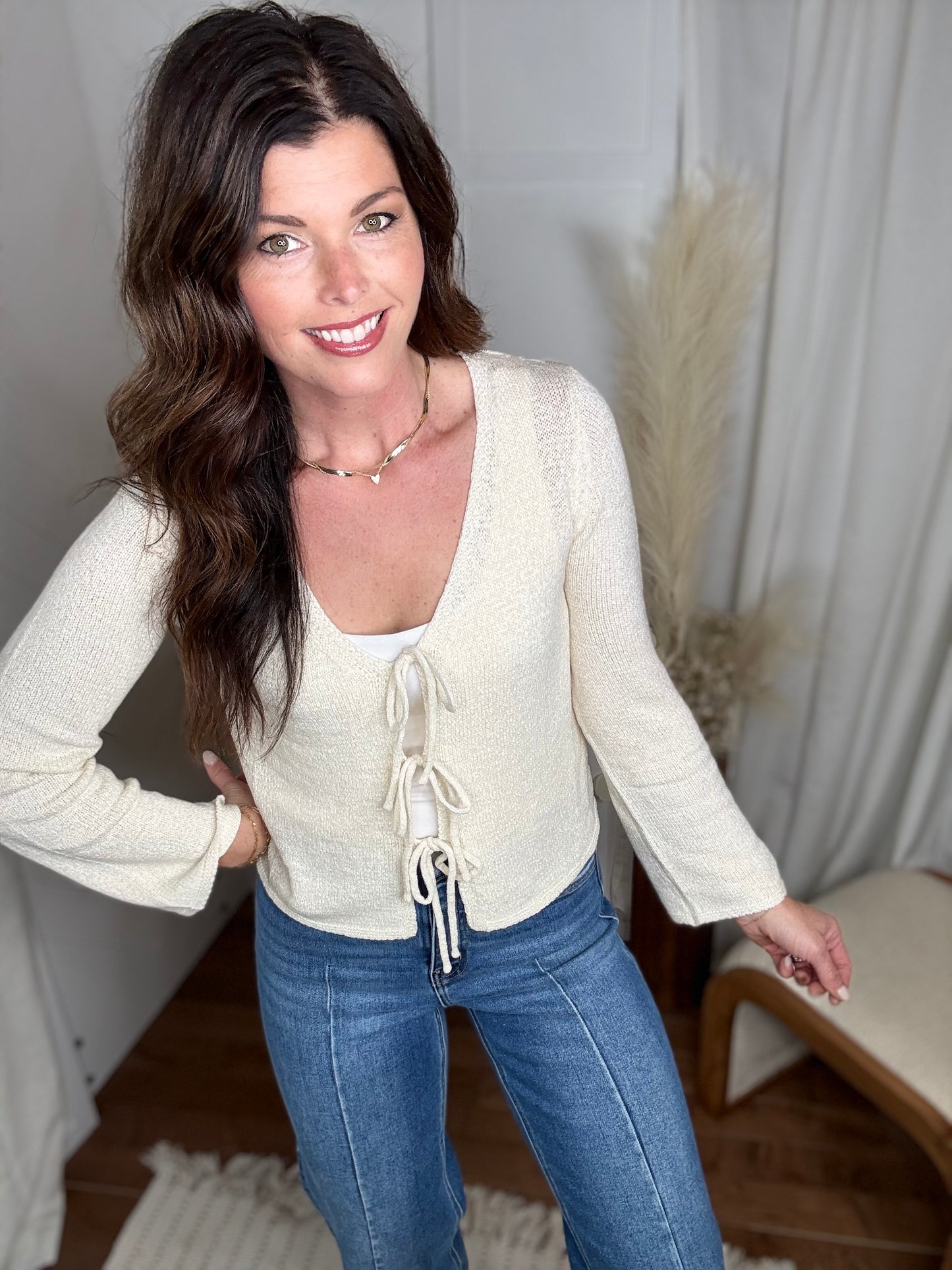 Sandy Breeze Tie Cardigan