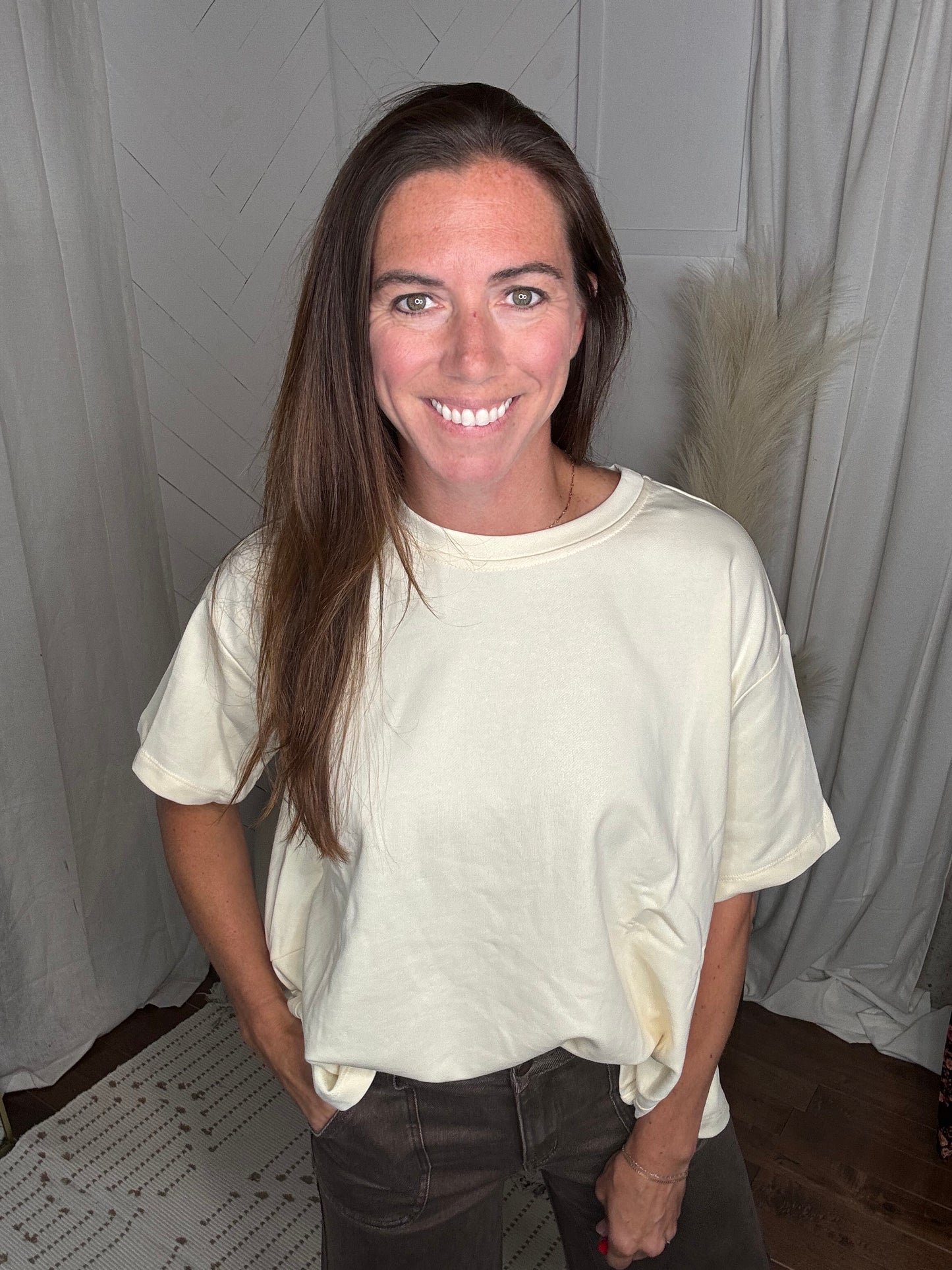 Slouch + Sway Top: Ivory