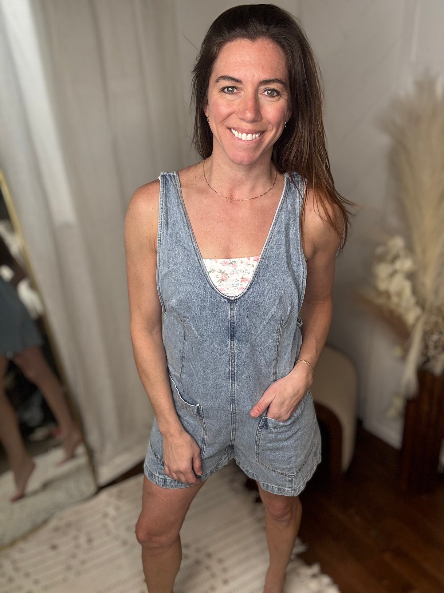 Vintage Vibes Overall Shorts