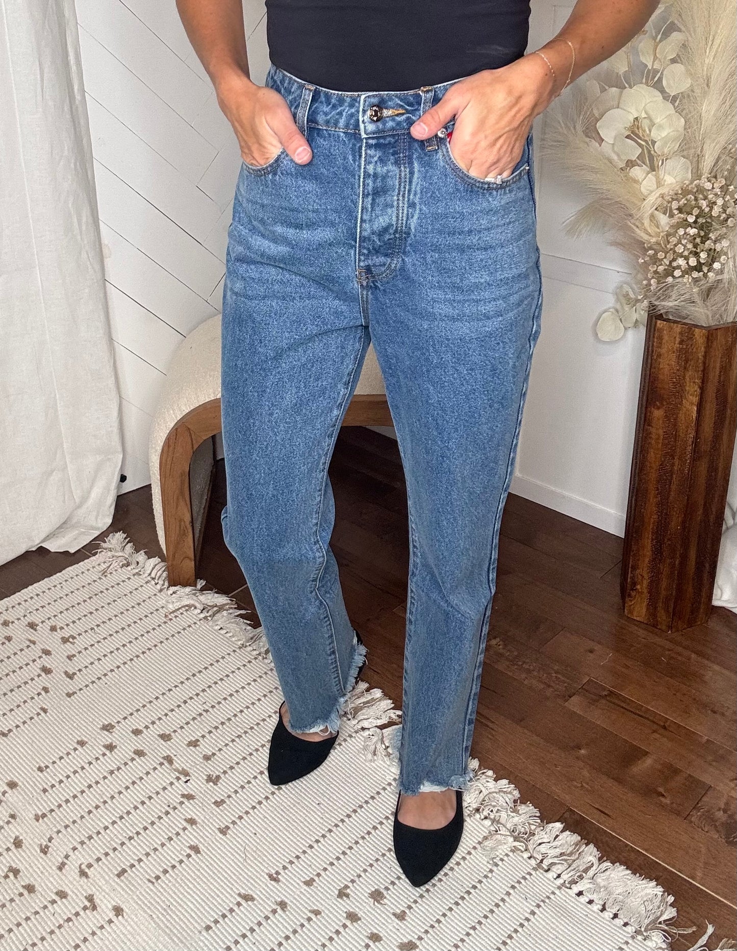 Midtown High Rise Distressed Jeans