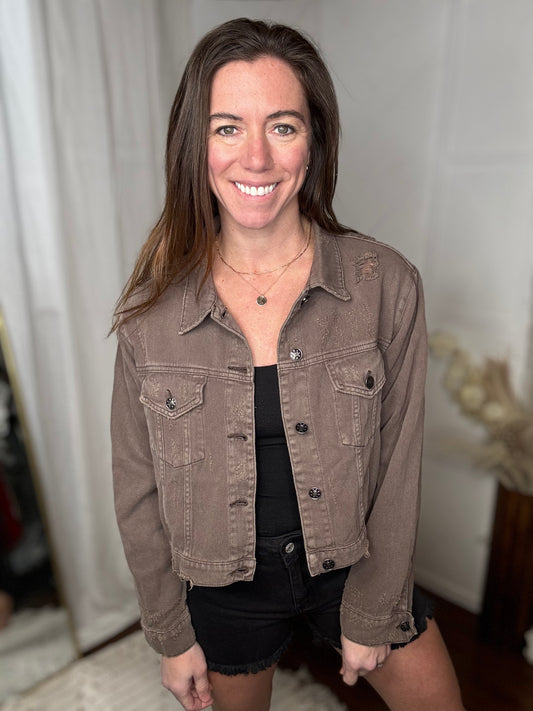 Brownie Fray Denim Jacket