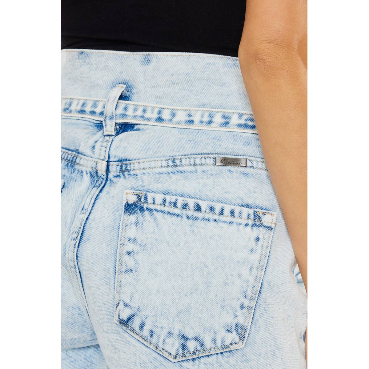 KanCan51: Ultra High Rise Stone Washed Shorts