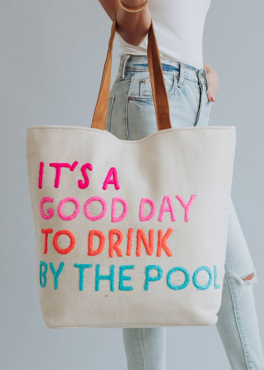 Cream: Drink By The Pool Tote