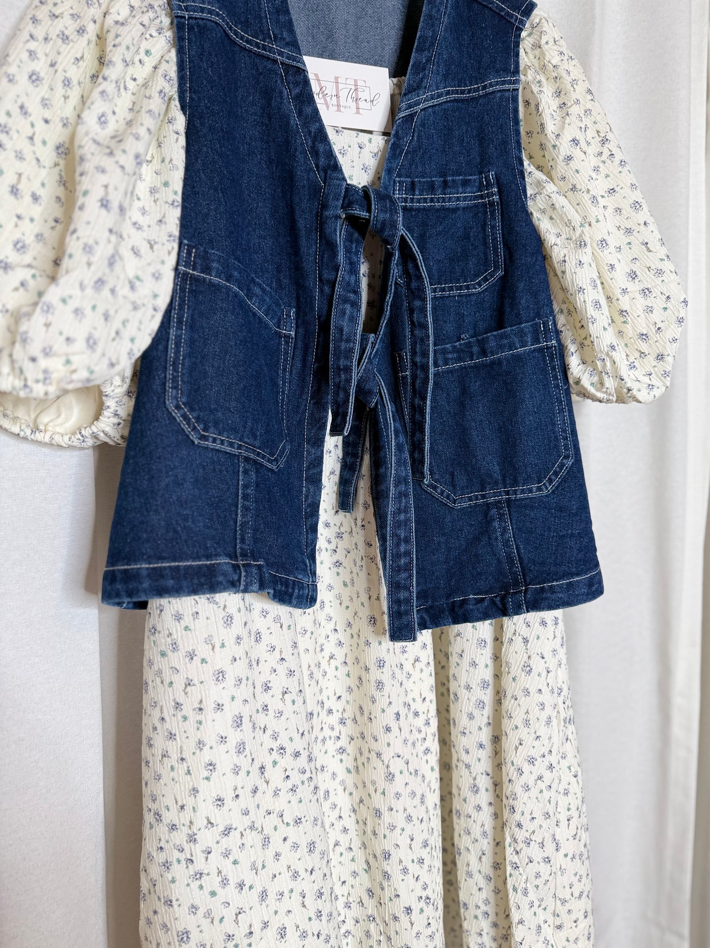 Denim Darling Tie Vest